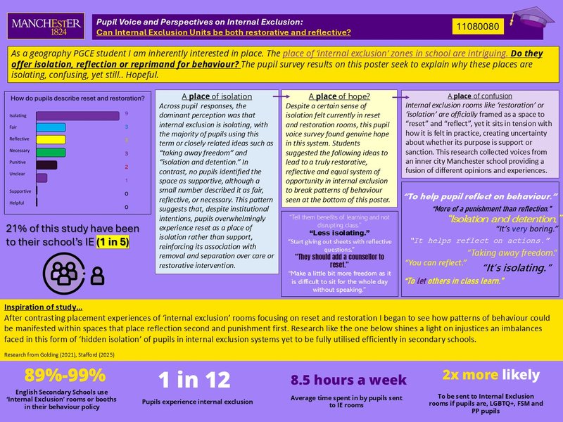 Pupil perspectives regarding Internal Exclusion
